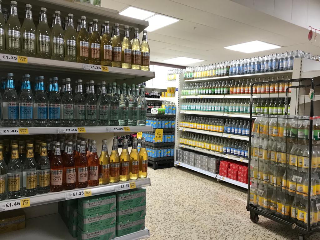 soft drinks expertly merchandised